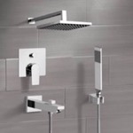 Remer TSH39 Tub and Shower Faucet Set with Handheld and Rain Shower Head